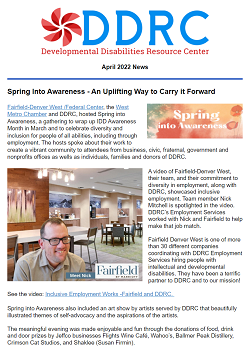 April 2022 DDRC Newsletter