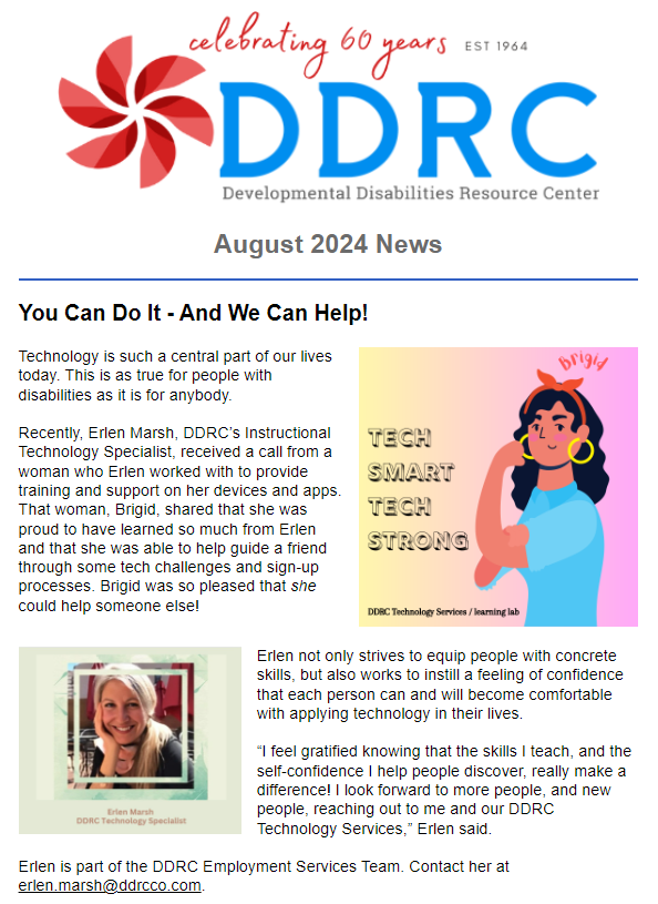 August 2024 DDRC Newsletter