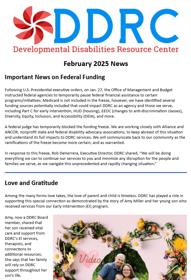 February 2025 DDRC Newsletter