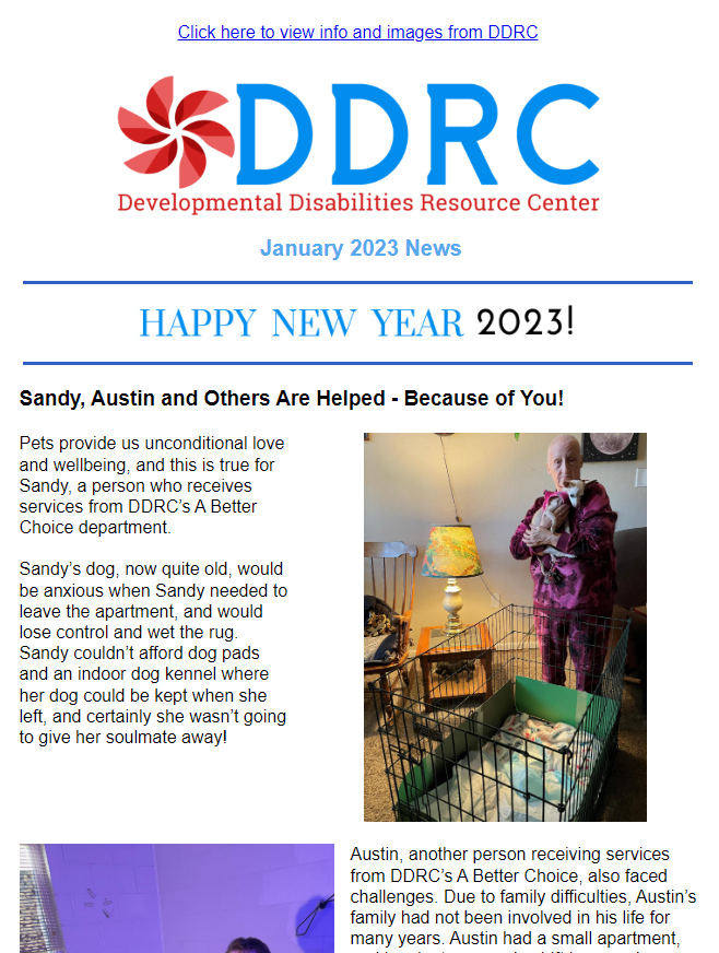 January 2022 DDRC Newsletter