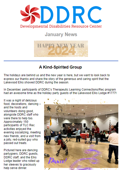 January 2024 DDRC Newsletter