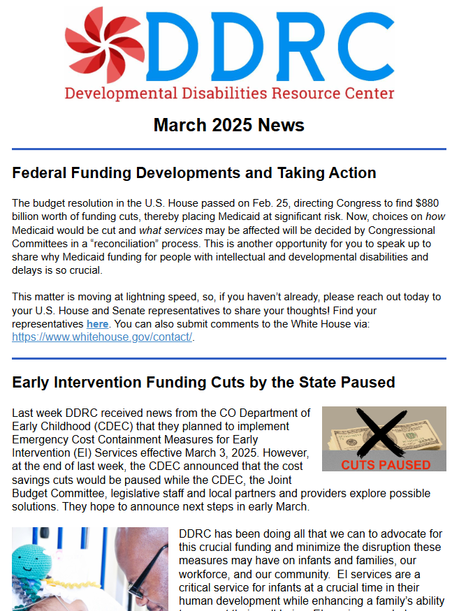 March 2025 DDRC Newsletter