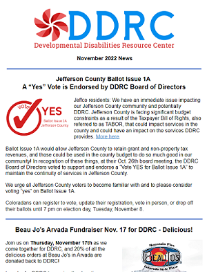 November 2022 DDRC Newsletter
