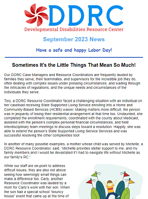 September 2023 DDRC Newsletter